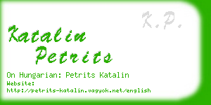 katalin petrits business card